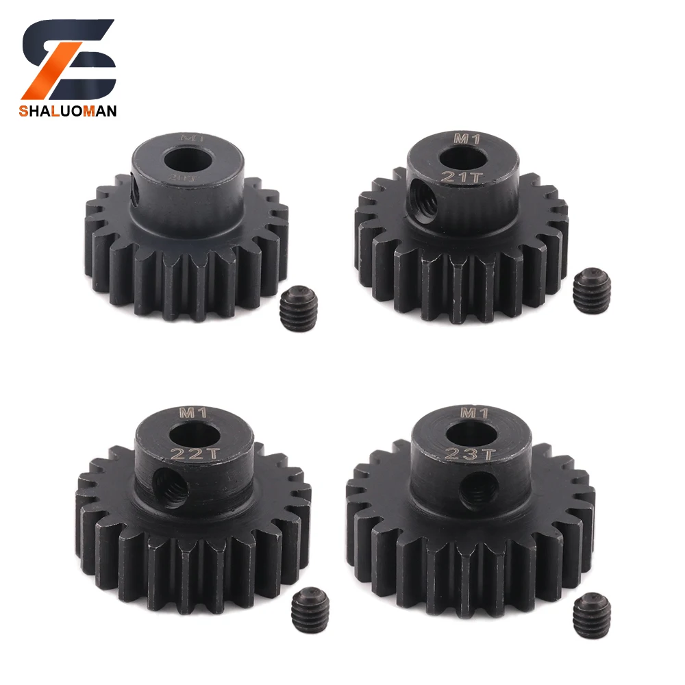 M1 5mm 11T 12T 13t 14T 15T 17T 18T 20T 21T 24T 25T 26T 27T 28T Steel Metal Pinion Motor Gear for 1/10 1/8 1/7 RC Model Car Motor