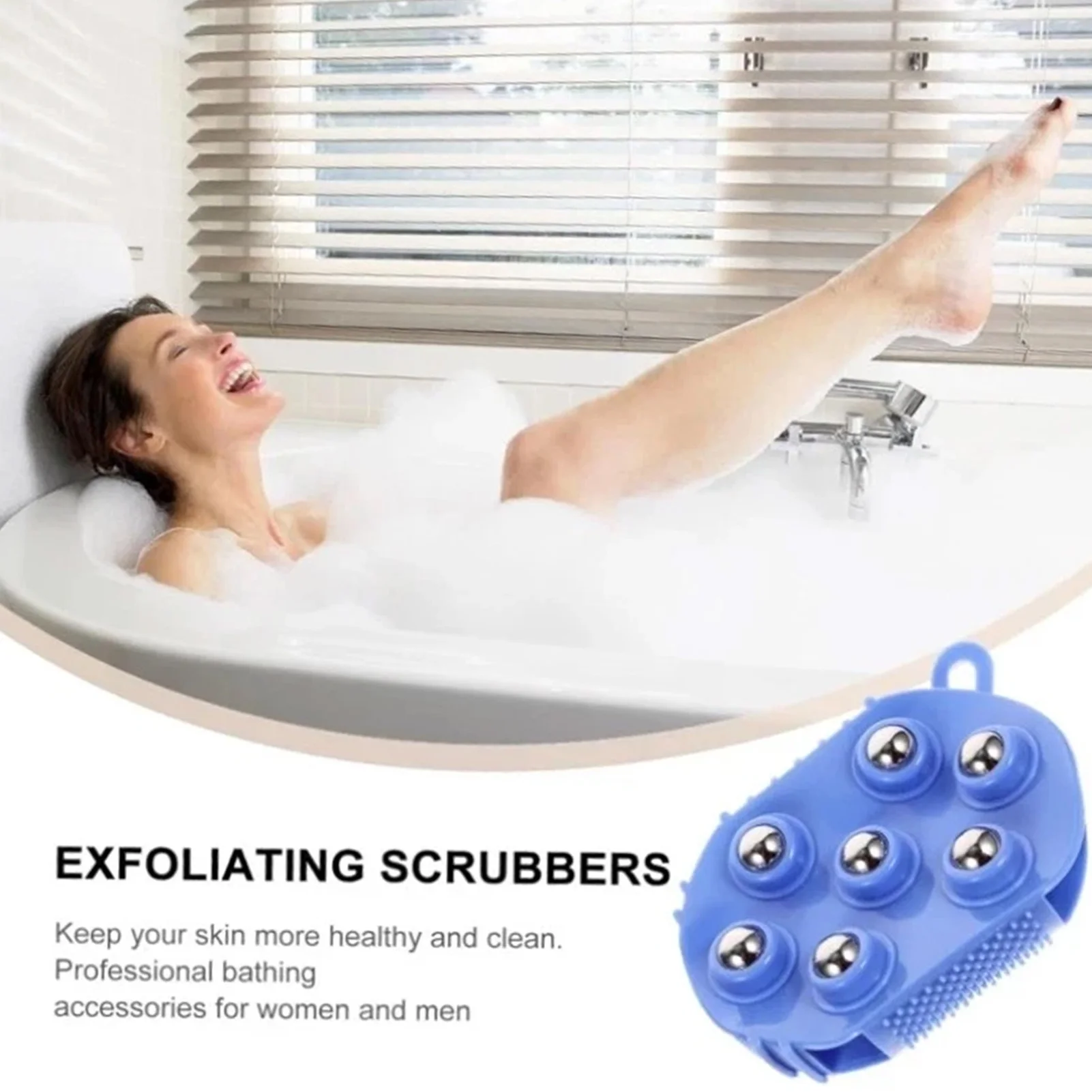 

Massage Brush Handheld Massagers 360 Degree Rotating Steel Ball Massage Brush for Abdomen Arm Legs & Thighs