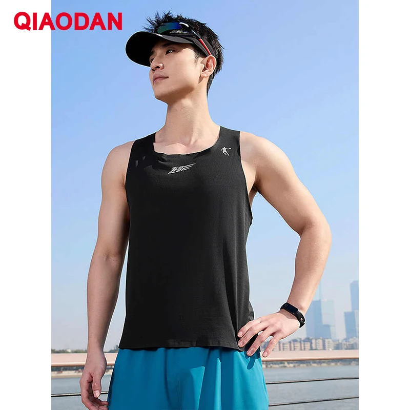 

Мужская спортивная футболка QIAODAN Feiying PB6, летняя, 2026, дышащая, сетчатая, влагоотводящая, быстросохнущая, для бега, QXBVS3261053R