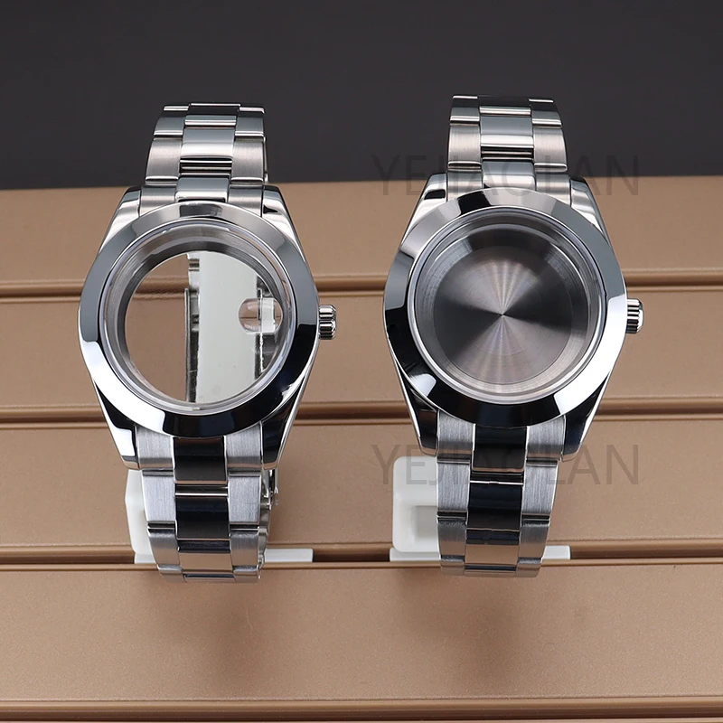 40mm/36mm Watch Cases Bracelet Sapphire Crystal Glass Parts For Day Date nh34 nh35 nh36 nh38 Miyota 8215 Movement 28.5mm Dial