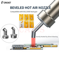 CRICKET Angle Hot Air Nozzle Compatible with Quick 861 2008 850 Series Heat Gun 4 5 6 8 10 12 Mm Direct Blow Nozzle Even Heating