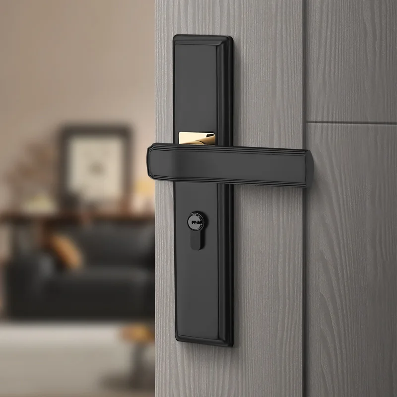 Indoor Bedroom Universal Solid Wood Lock, Household Silent Version, Handle Door Lock