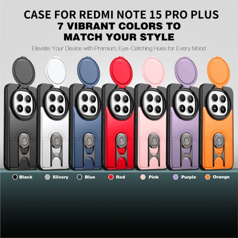 Luxury Heavy-Duty Rugged Armor Bracket Slide Camera Protection Case For Redmi NOTE15 PRO Plus Cover FOR Note14 PRO+ 4G 5G - view 6