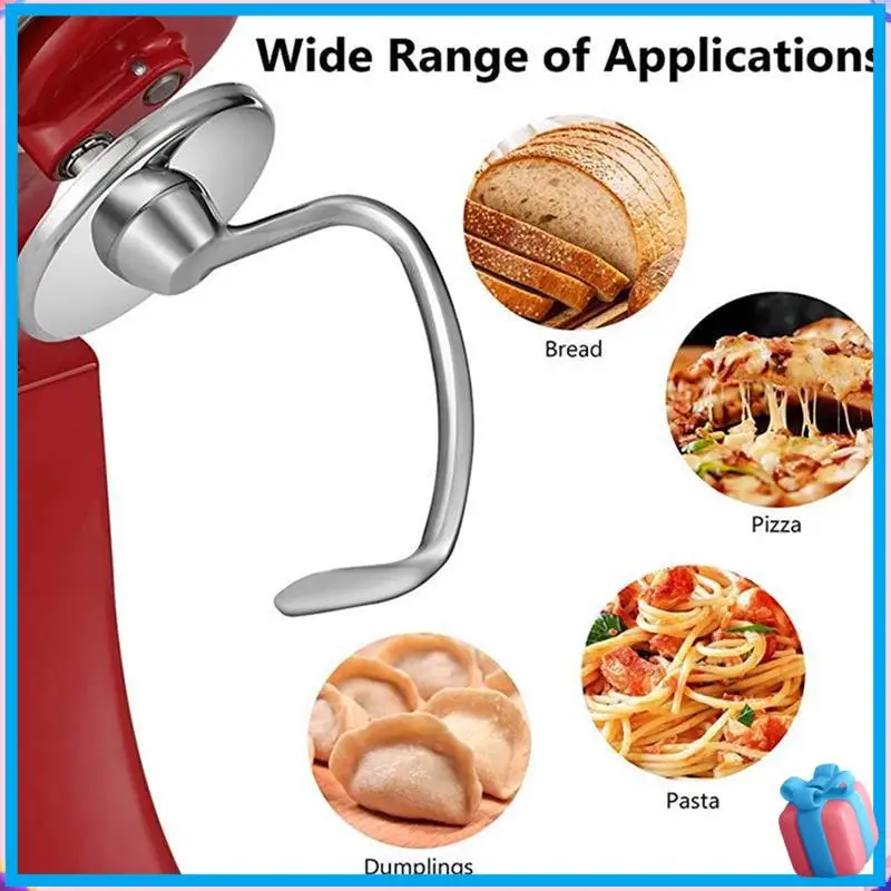 

Discount Stainless Steel Bowl Dough Hook For Kitchenaid 4.5-5Quart Tilt Head Stand Mixer For Kitchenaid Mixer Mixer Flour Cake