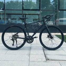 18 Speed Gravel Road Bike Long Distance Road Bikes Aluminum Alloy Frameset Oil Disc Brake 30mm Racing Bicycle Wheelset 700x38C
