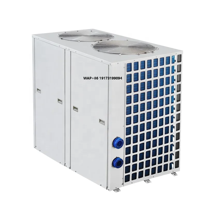 15HP Air to Water Heat Pump R32 65KW Commercial Spa Pool Heat Pump Water Chiller 7 Degree Water Cooling