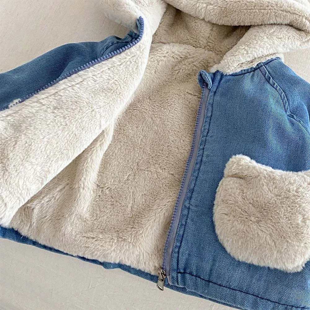 فتاة معطف الشتاء الصوف رشاقته الدافئة مقنعين الفتيان السترات جديد وصول الثلوج الأطفال ملابس خارجية لعيد الميلاد عيد ميلاد #6