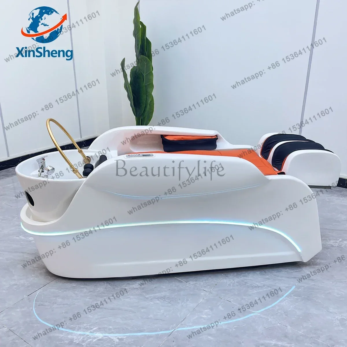 Hair Washing & Massage Bed with Head SPA Fumigation Machine Hair Salon Barber Shop Commercial Electric Furniture 3