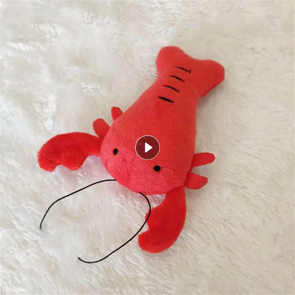 Molar Training Toy Bite Resistant Funny 16cm Long Red Dogs Supplies Sounding Toy New Style Durable Crayfish Plush Pets Supplies