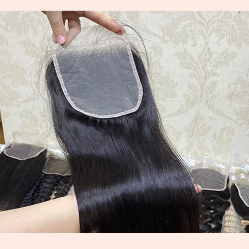 5*5 Lace Closure Deep Wave Natural Color Human Hair Block 12-20 Inch Brazilian Virgin Remy 180% Density 100% Unprocessed