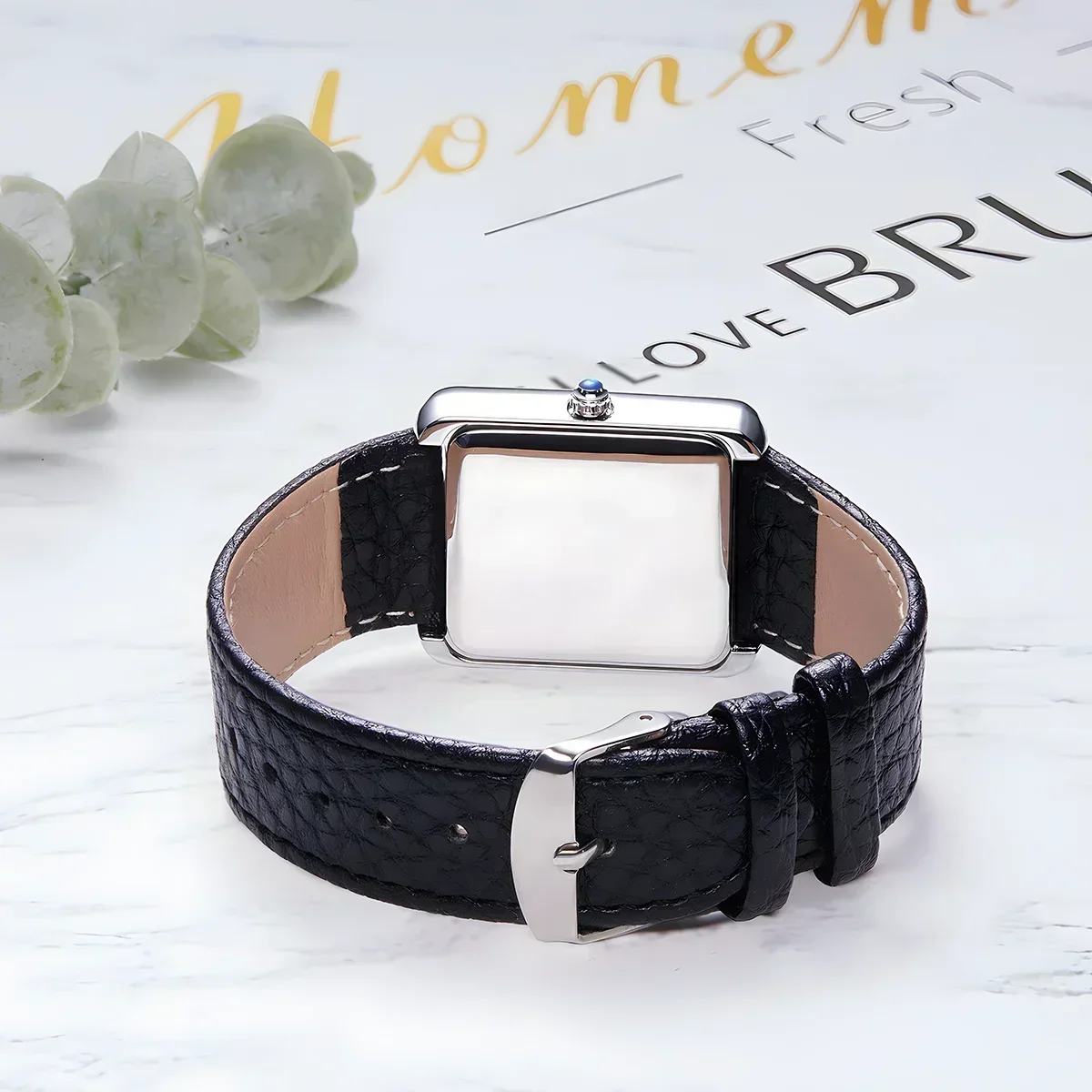 OGEDA 2025 New Men's Quartz Watch Square Alloy Waterproof 3Bar Mineral Glass Sports and Leisure Reloj Hombre Watch