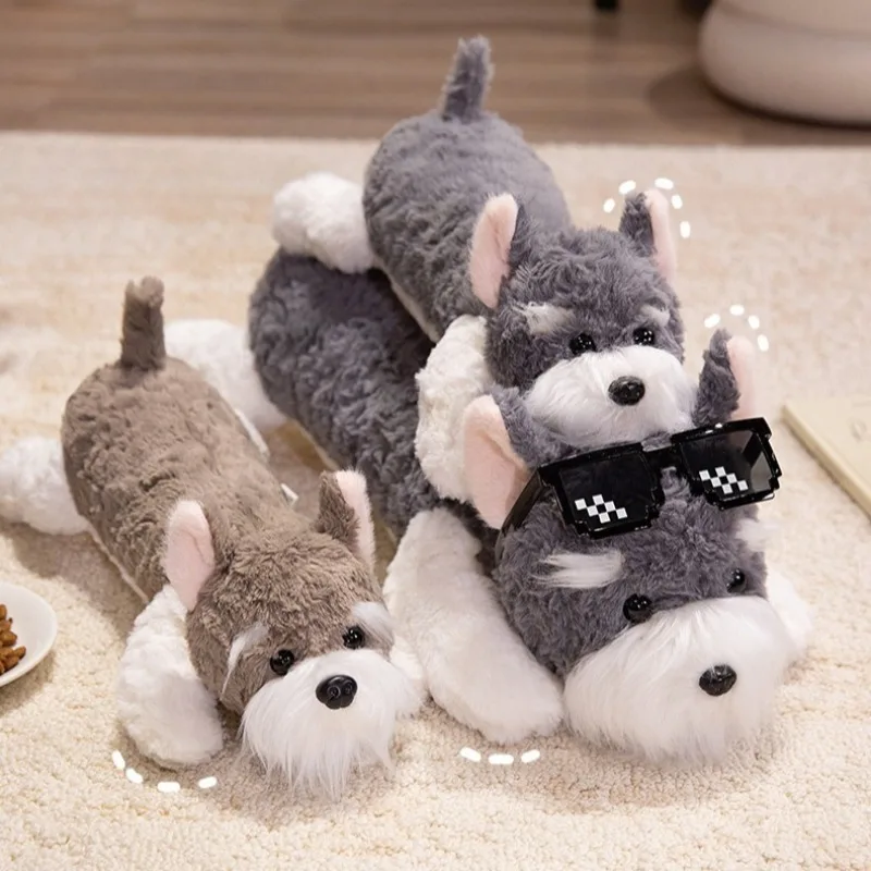 45cm Cute Schnauzer West Highland Dogs Dolls Kawaii Soft Stuffed Plush Throw Pillow High-Quality Home Decor Birthday Gift