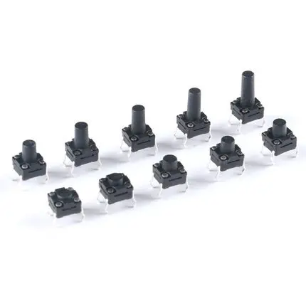 100Pcs Waterproof 6*6*4.3/5/6/6.5/7/8/9/10/11/12mm Mini Micro Switch Momentary Tactile Tact Push Button DIP 4 Pin
