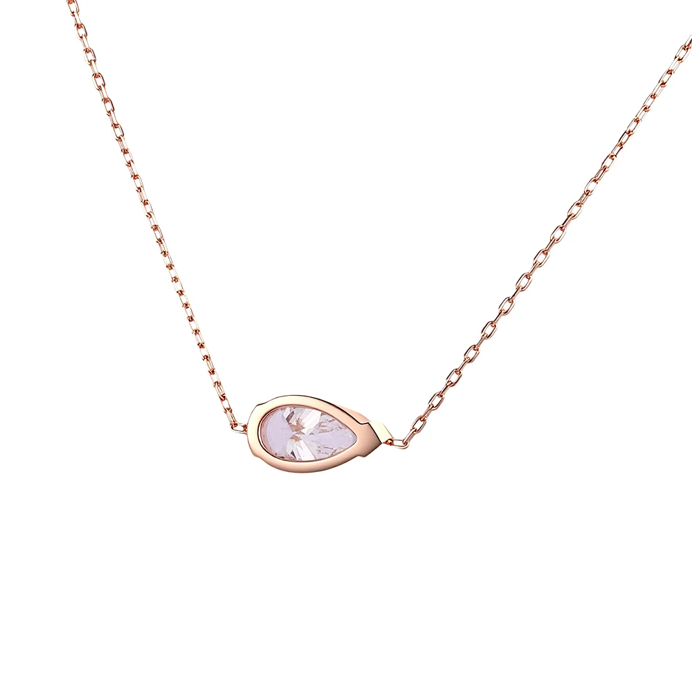 Provence 1.5 CT Pear Cut Pendant for Women Lab Grown Diamond Necklace for Mom 10K Solid Gold Women's Solitaire Drop Pendants