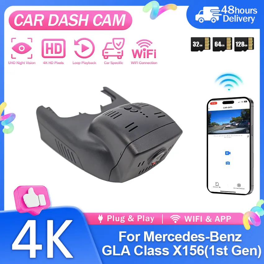 New 4K HD Dash Cam Car DVR Video Recorder For Mercedes-Benz GLA Class X156 (1st Gen) 2015-2020