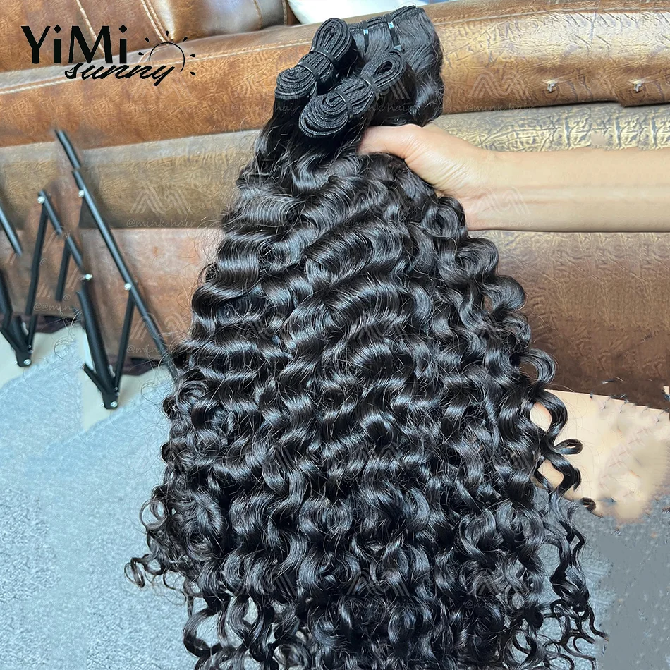 3C 4A Burmese Curly Human Hair Bundles Remy Mongolia Human Hair Weft For Women Wholesale 3pcs Curl Extension Full Head Yimisunny