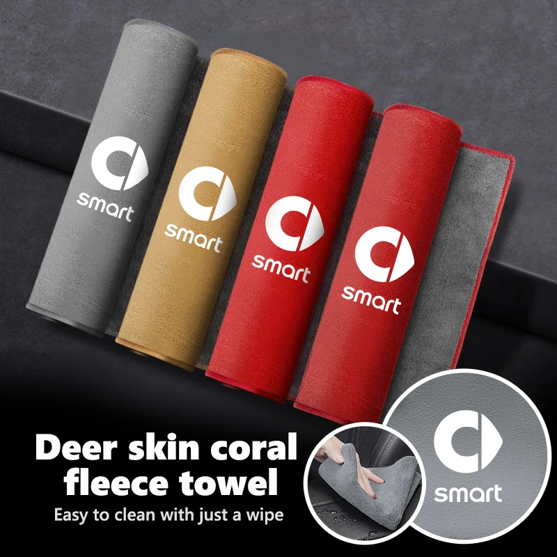 Chiffon de nettoyage et séchage en velours absorbant pour logo de voiture, accessoires pour Forjeremy Escooter Roadster Prix Fortwo