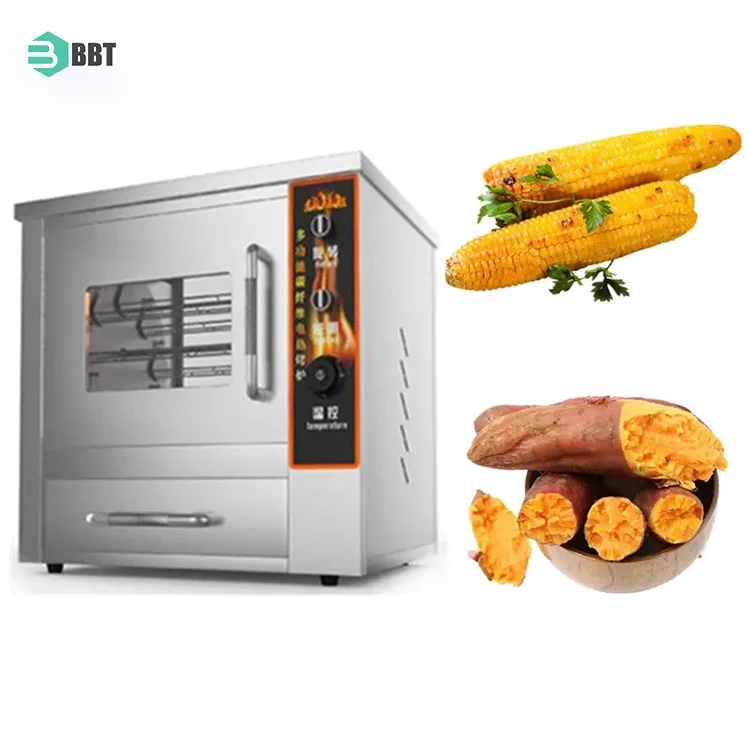

Electrical Sweet Potato Baker Machine Horizontal Type Fresh Corn Roasting Machine Electric Rotary Oven