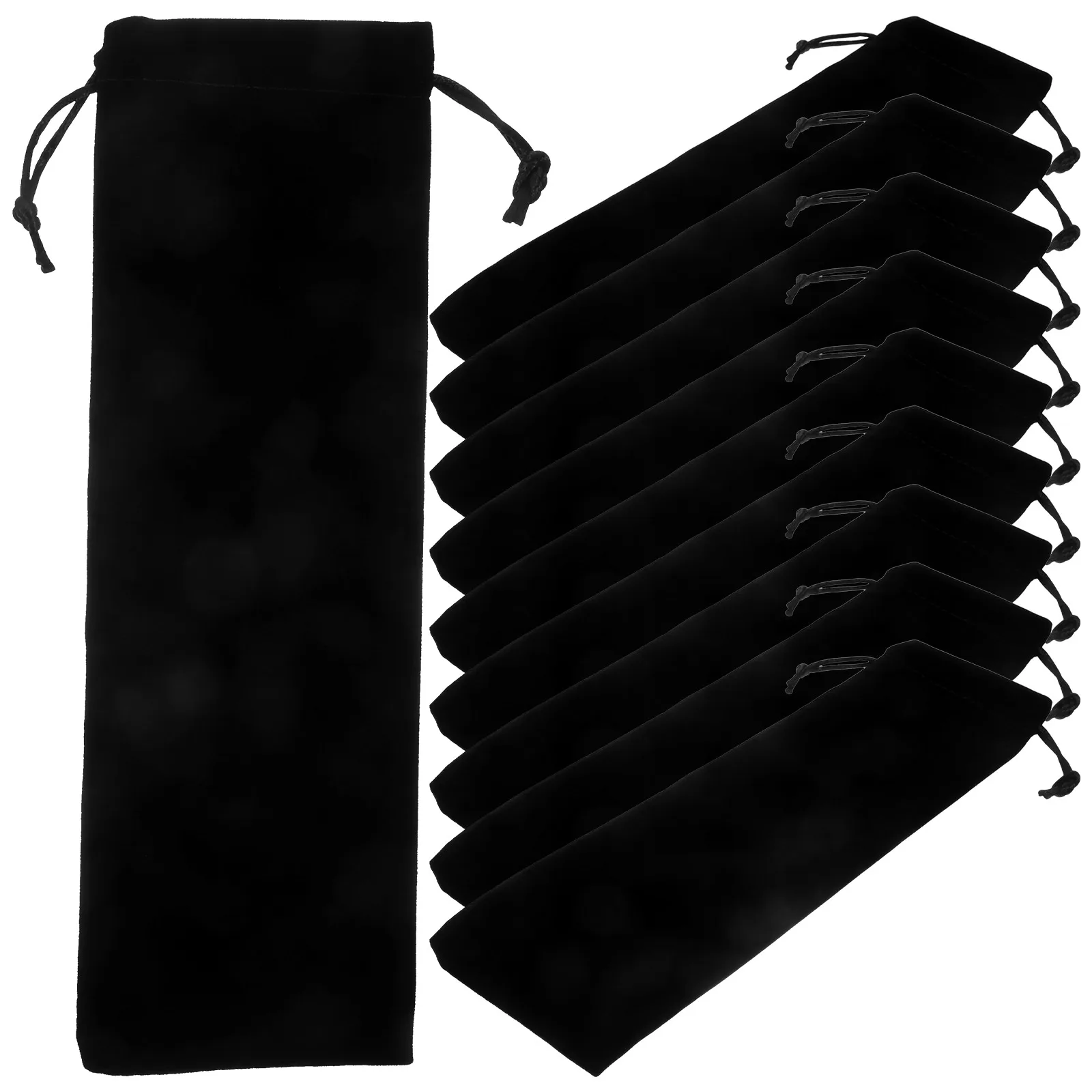 

10pcs Bag Tableware Pouch Reusable Drawstring Travel Camping Tableware Drawstring Cutlery Bags Utensil Holder Straw Portable