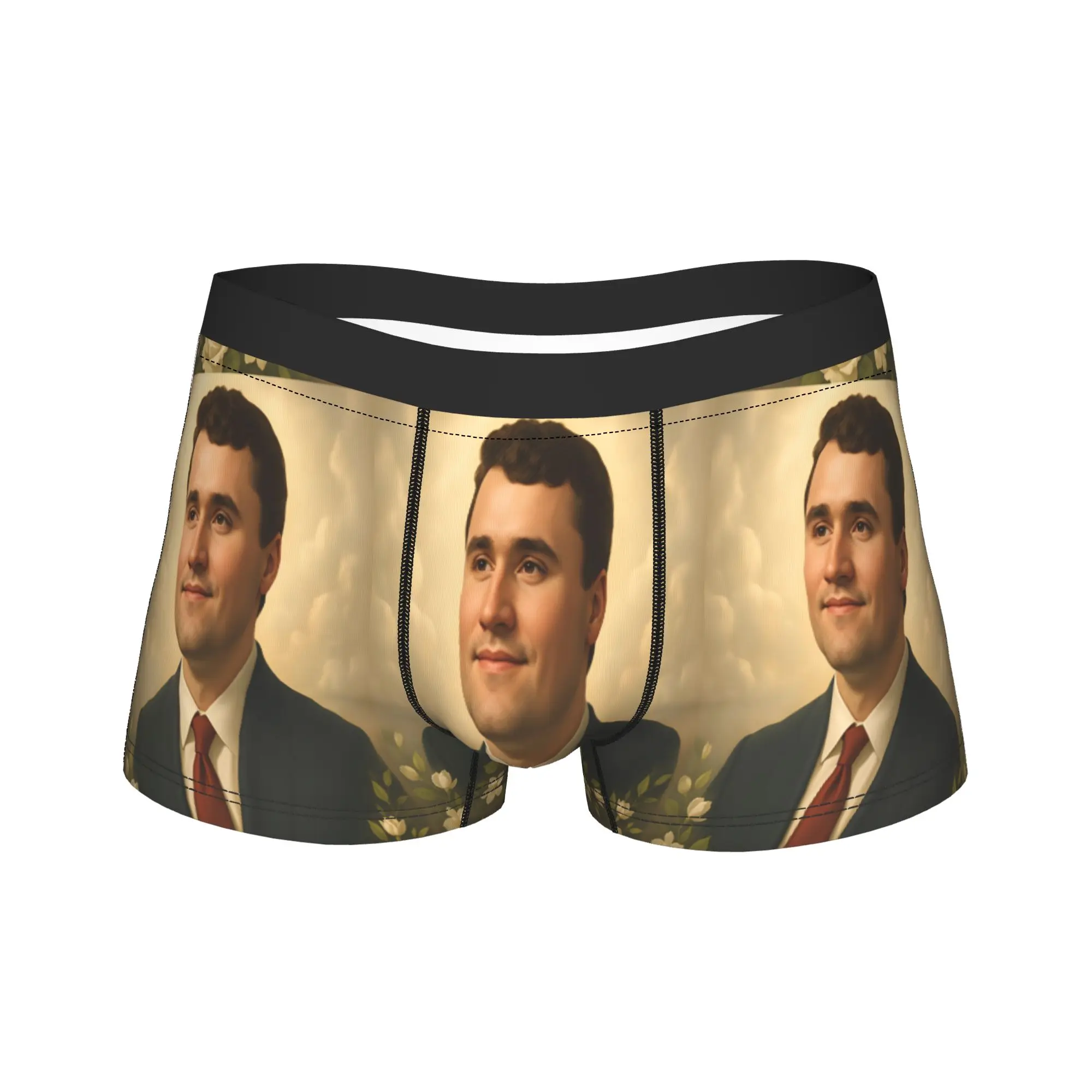 

Charlie Kirk Angelic Advocate Underwear Funny Panties Printed Boxer Brief For Men 3D Pouch Plus Size Boxershorts