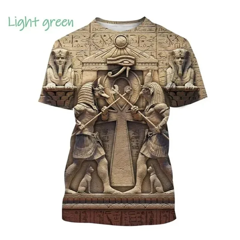 Summer New Pharaoh 3D Print T-Shirt Personality Ancient Horus Egyptian God Eye Egyptian Pharaoh Fashion Unisex Streetwear TShirt