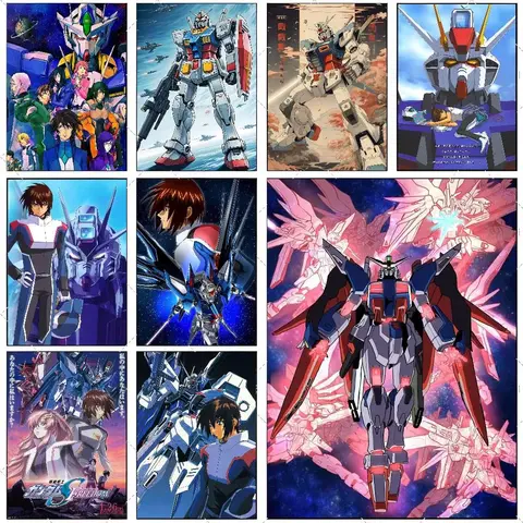 Anime G-GUNDAM Cartoon Poster Canvas Painting Picture Wall Art High-definition Home Decoration for Living Room