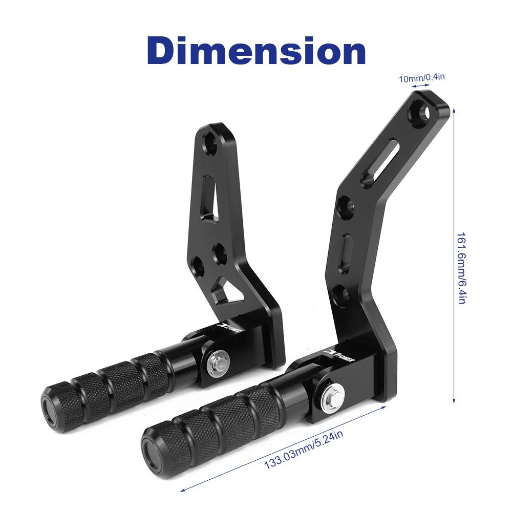 For Yamaha FZ-07 MT-07 2014-2020 Tenere 700 XSR700 2018-2024 Motorcycle Rider Foot Pegs Foldable Footrest Kit Highway Peg Mounts