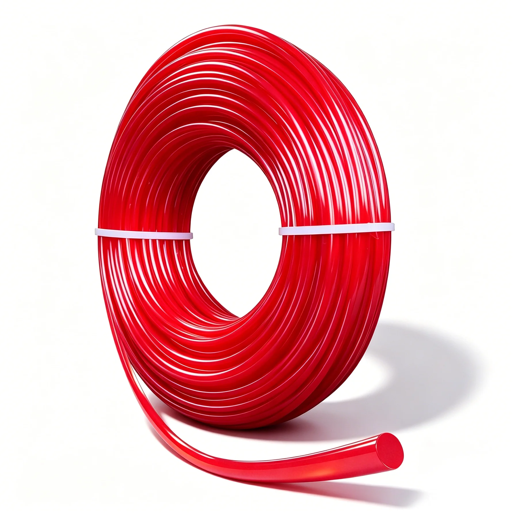 30m/50m 1.2mm/1.6mm/2.0mm Mowing Nylon Grass Trimmer Rope Brush Cutter Strimmer Line Mowing Wire Lawn Mower Accessory Red Circle