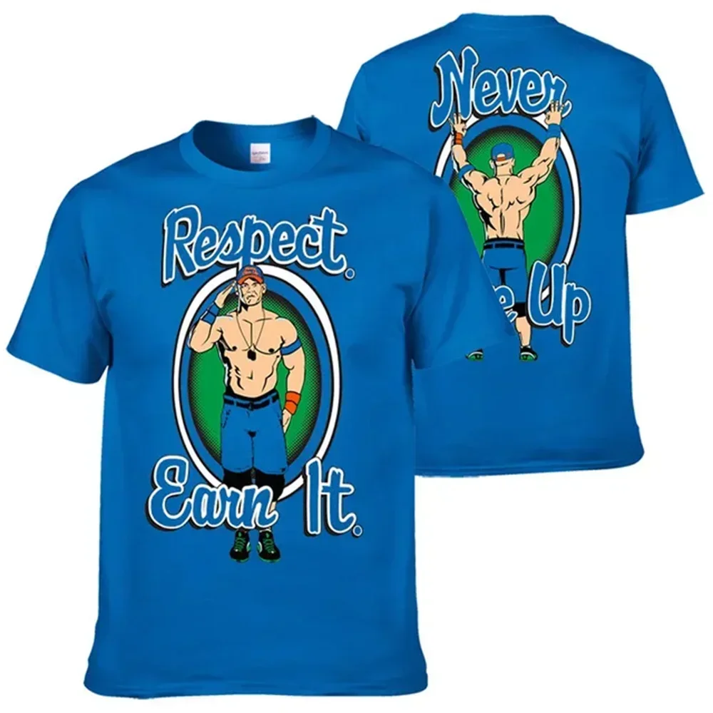 Herren 2026 Allwetter-Freizeit-T-Shirt mit Rundhalsausschnitt und Kurzarm, Locker Geschnitten, mit Lustigem Wrestling-Print für Outdoor-Sport & Fitness – Detail 7