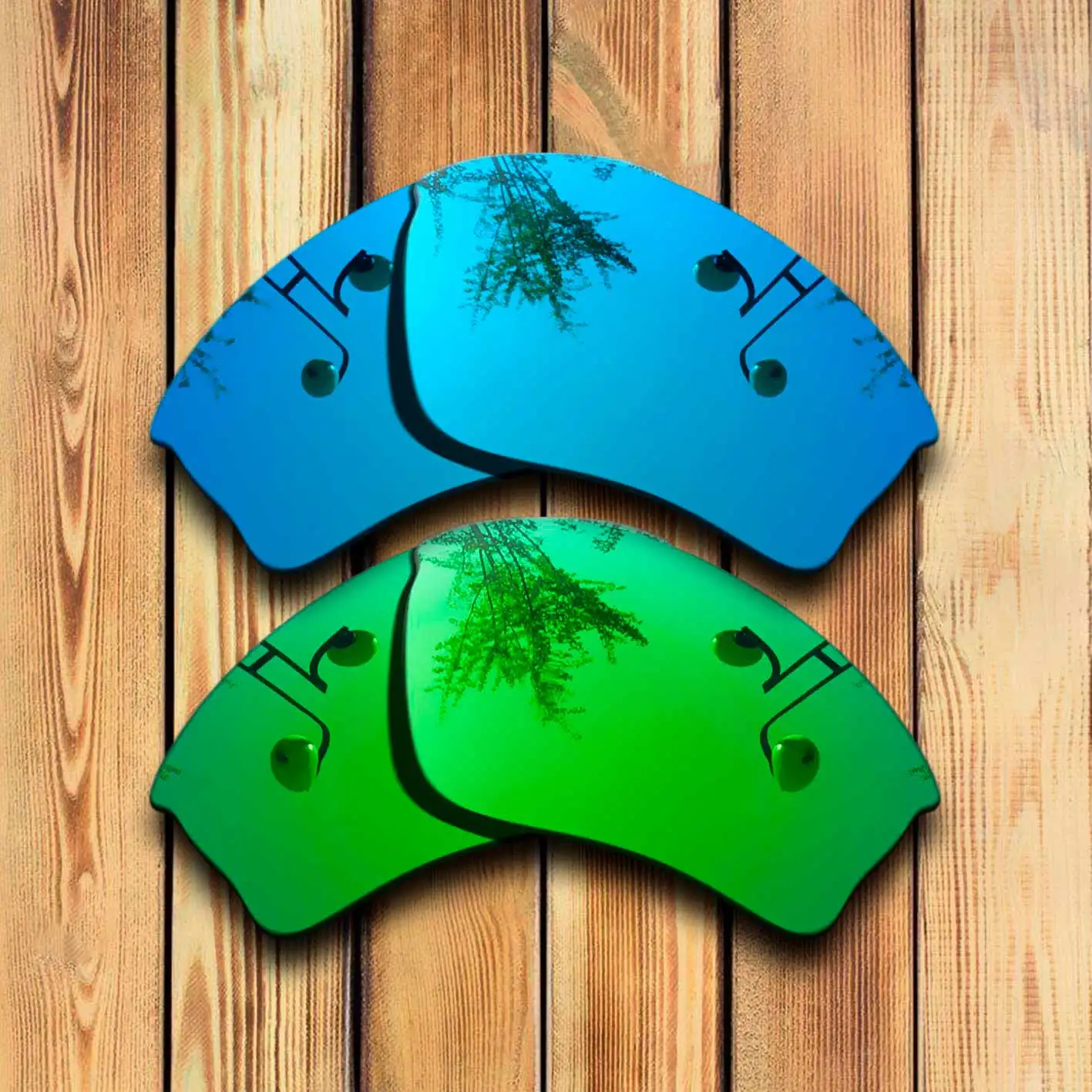 

100% Precisely Cut Polarized Replacement Lenses for Half jacket xlj Sunglasses Blue& Green Combine Options