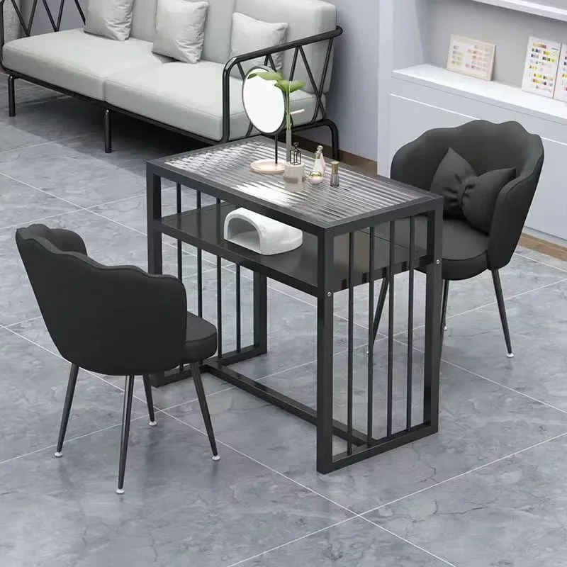 Salon Station Nail Tables Salon Furniture Professional Nail Table Manicure Table Free Shipping Beautician Reception Table Mesa