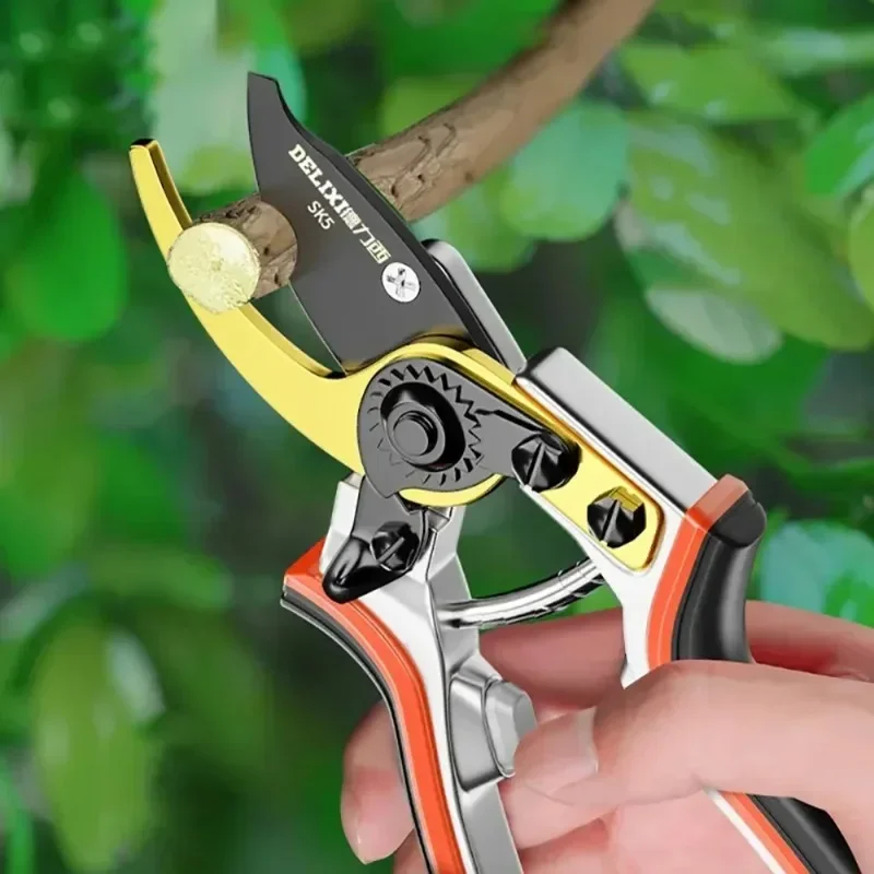 Three Gears Scissors To Pruning Trees Professional SK5 Alloy Steel Pruning Shears Camping Garden Strong Paramedic Accessories