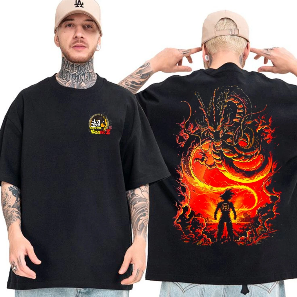 

Японское аниме Dragon Ball, супер мужская и женская летняя футболка для отдыха, спорта, фитнеса, свободная удобная хлопковая футболка большого размера с короткими рукавами