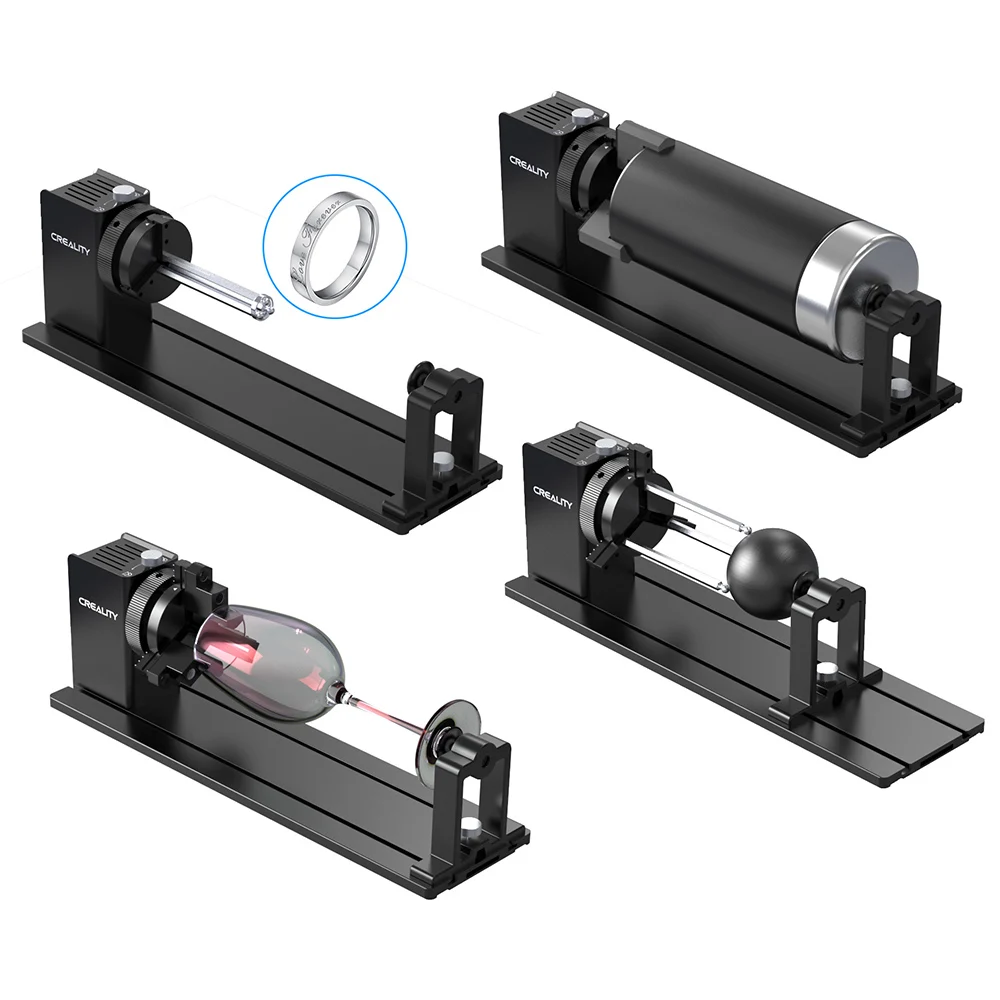 Incisore laser Creality Falcon2 e kit rotativo a mascella 3in1 Pacchetto di aggiornamento professionale Testa laser da 12 W con sistema di assistenza aerea integrato