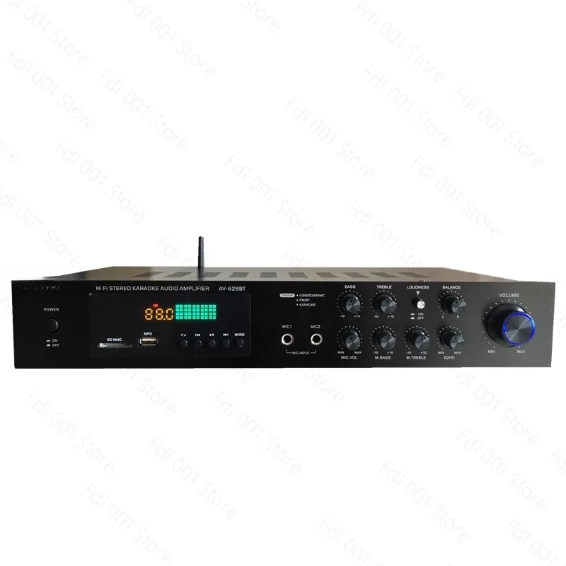 5.1 channel power amplifier, household KTV high-power audio, independent adjustment of subwoofer  Bluetooth power amplifier