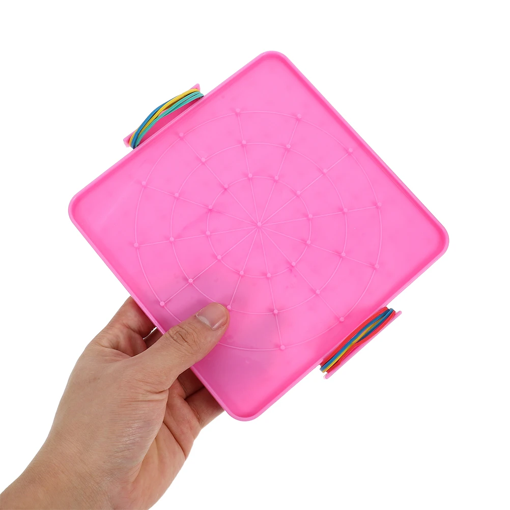 

3pcs Student Geoboard Double Sided Math Manipulatives 16cm Plastic Educational Tool for Kids Geometry Learning Montessori