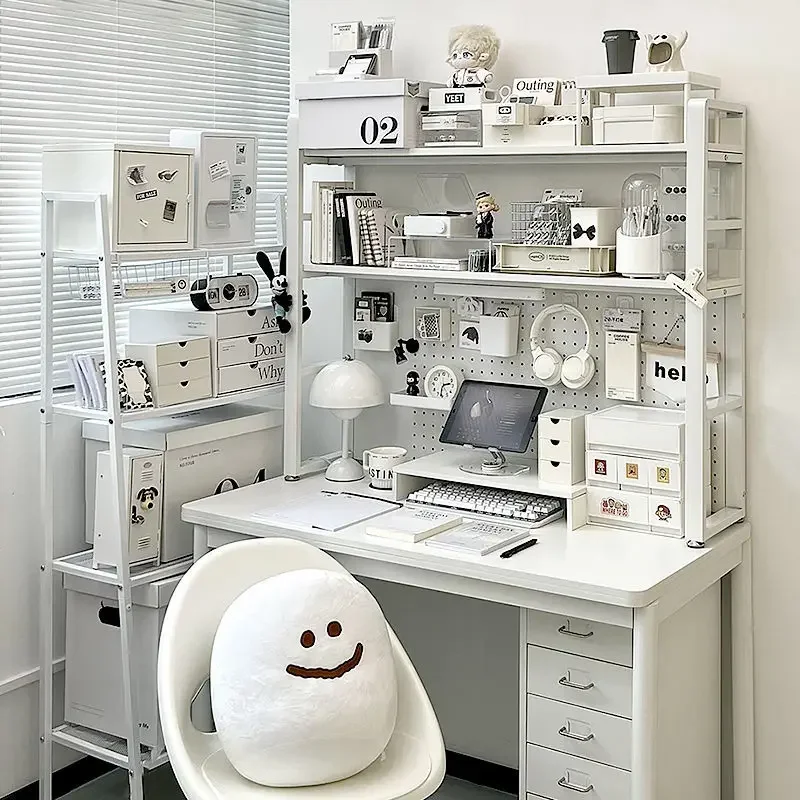 Desktop remodeling artifact, desk hole board shelf, home student computer desk, workstation height increase rack, storage shelf