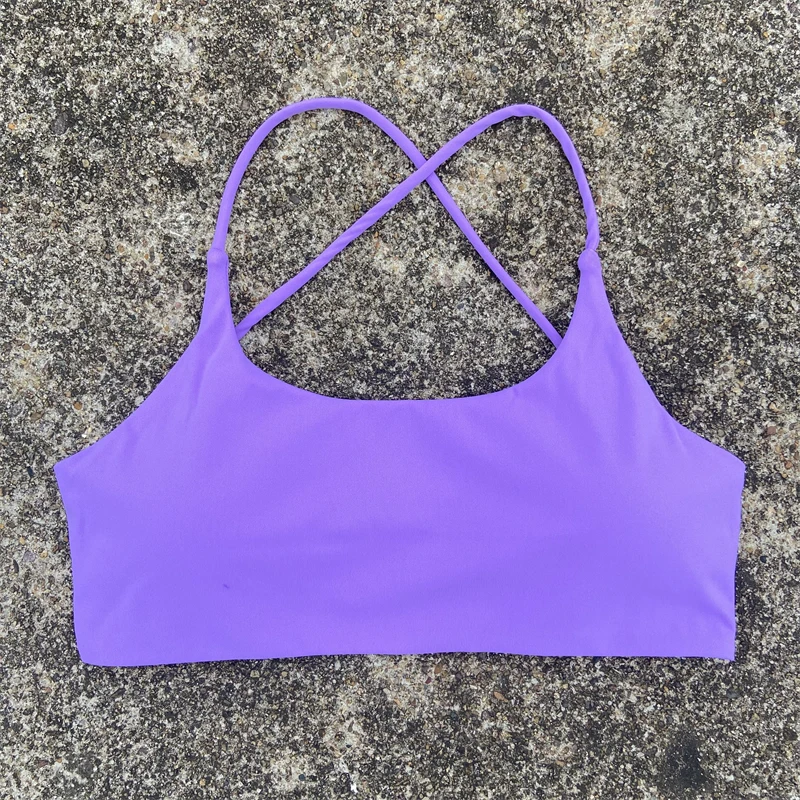 Soutien-gorge de sport dos nu Sexy pour femmes, haut court de Yoga, gilet de soutien élevé, Bralette de Fitness, dos croisé, sous-vêtements souples