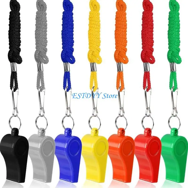 

G6DE 12 шт., спортивный свисток для судей и тренеров, громкий, четкий звук, свисток со шнурком