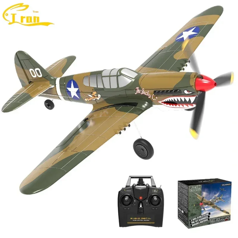 

P-40 Rc Aircraft P40 Fighter 400mm Wingspan 4ch 6-axis Gyro One-key U-turn Aerobatic Rtf Rc Airplane Outdoor Toys