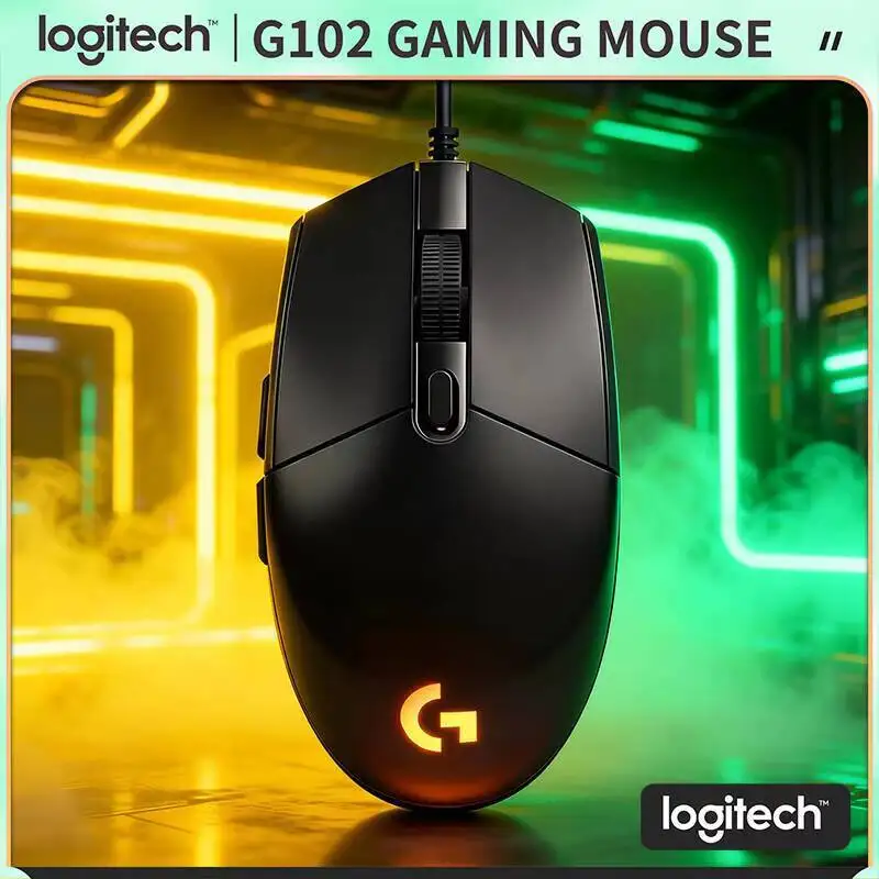 

Игровая мышь Logitech G102, проводная, ускорение 30G, 8000 DPI, RGB-подсветка, 6 программируемых кнопок для игр