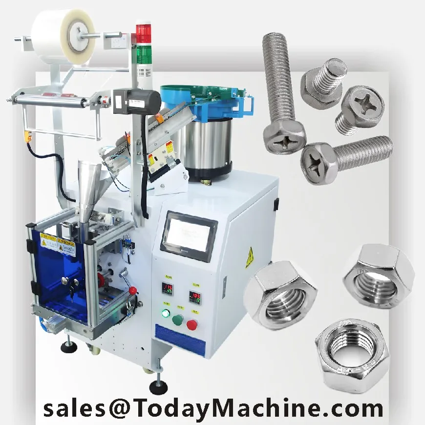 Automatic Hardware Nails Bolt Nut Screw Fiber Counting and Packaging Machine Camphor Plastic Button Packing Machine