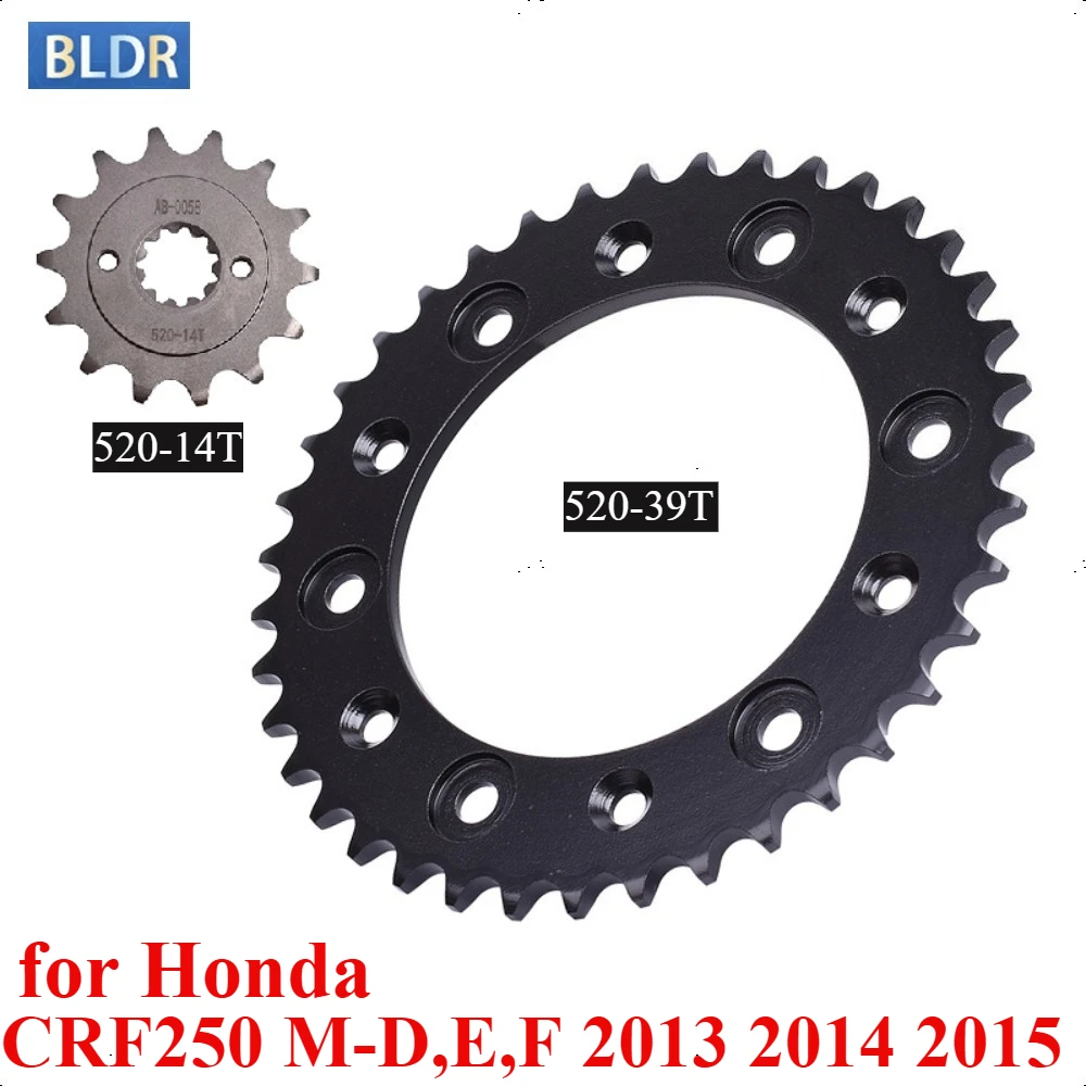 

520-13T 39T Motorcycle Accessories Front Rear Sprocket Gear Wheel Kit for CRF250 M-D,E,F 2013 2014 2015 CRF 250
