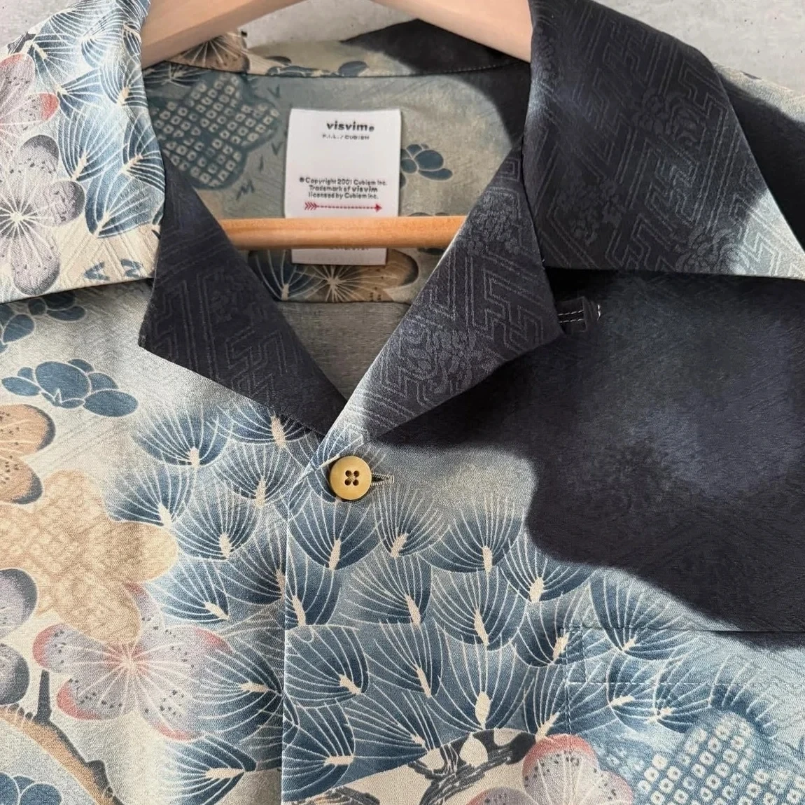 VISVIM 25SS CROSBY SHIRT dark jacquard short-sleeved shirt