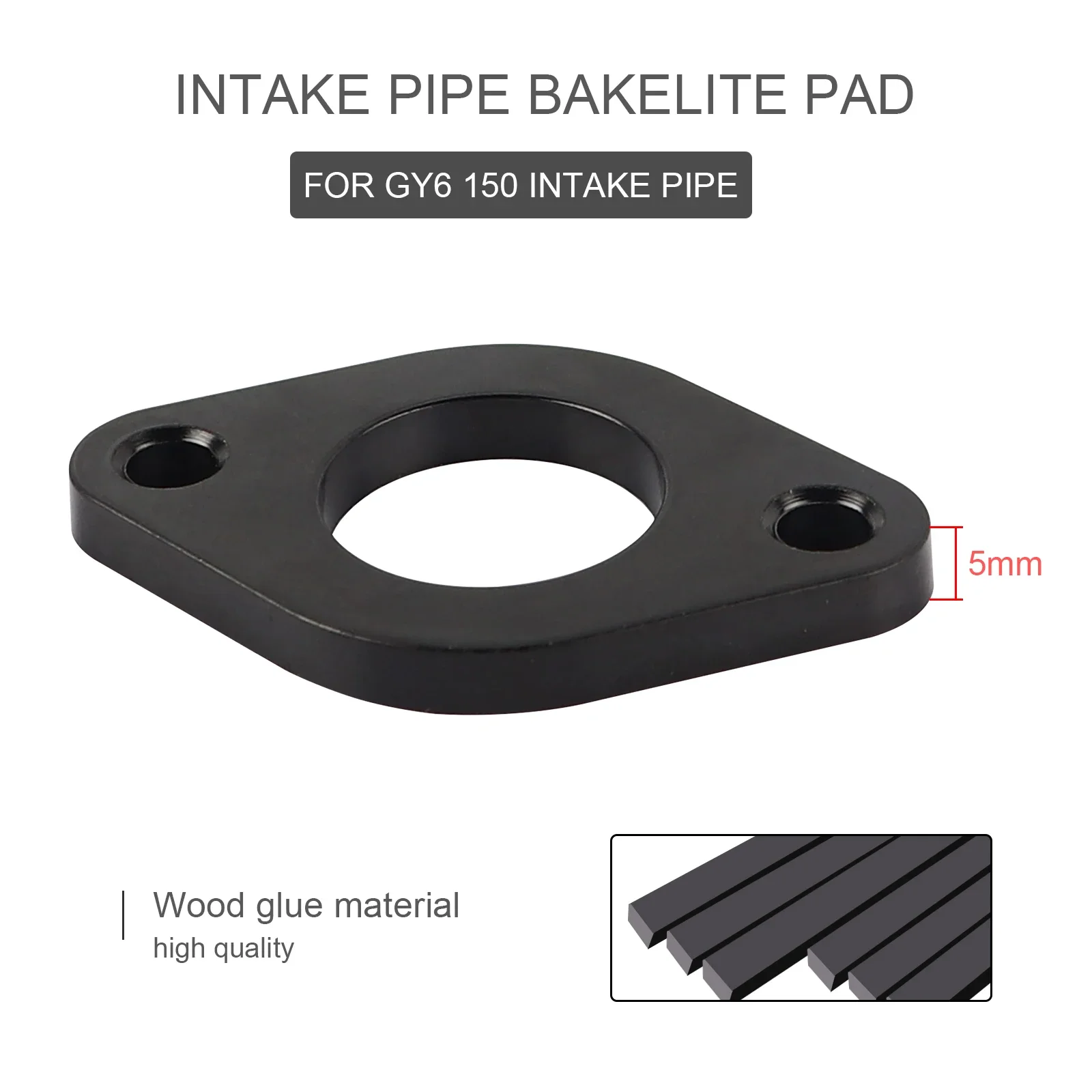 2pcs Intake Manifold Gasket Spacer Insulator for 150cc 125cc GY6 4-Stroke QMI152 / 157 150cc GY6B 4-Stroke ZNEN Engines Taotao