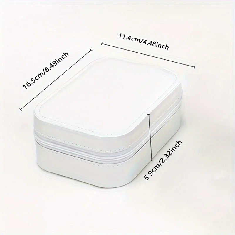 1PC Adjustable separated cosmetic case with built-in mirror, portable cosmetic storage bag and beauty tool accessory box. image 6