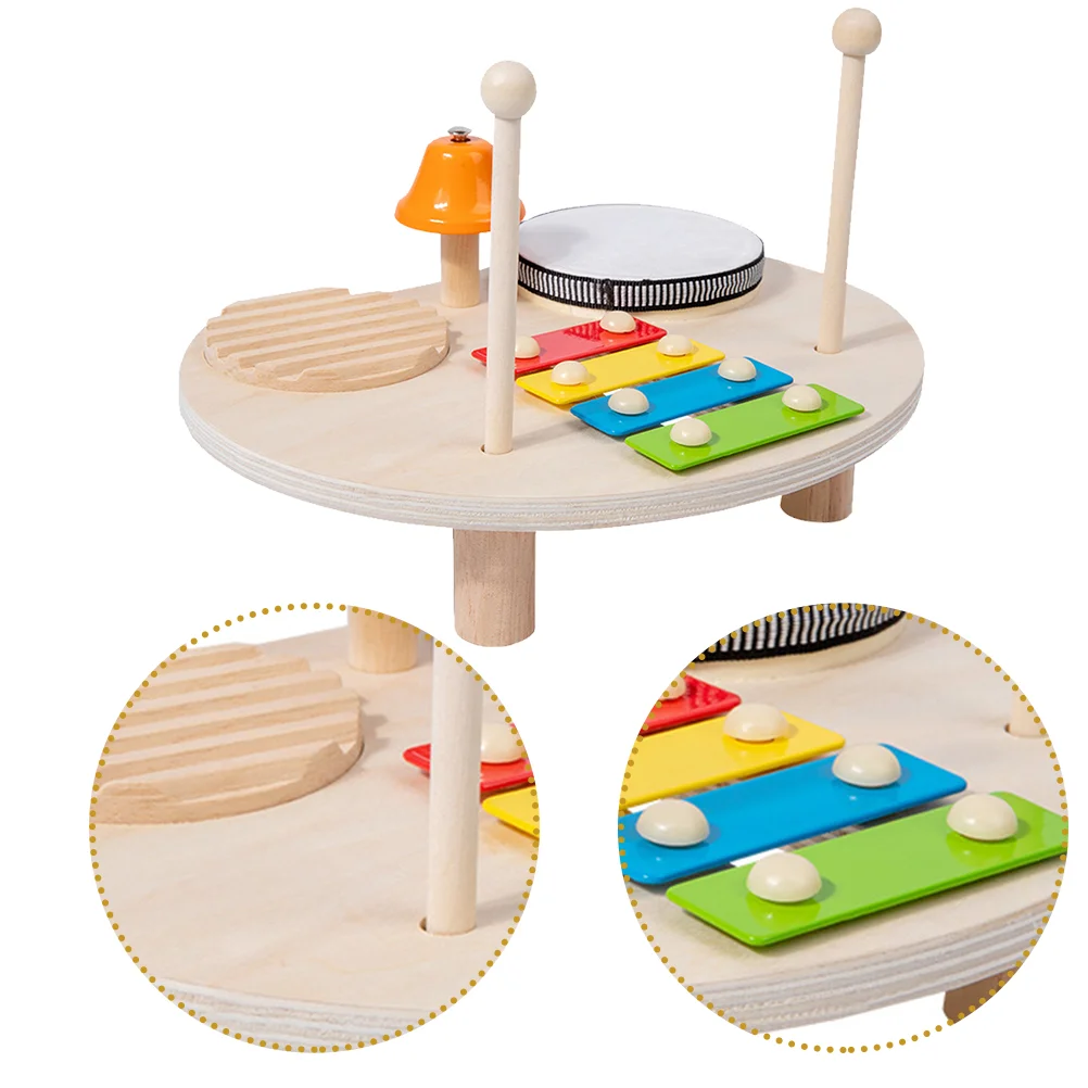 

Children's Percussion Instrument Instruments Musical Wooden Xylophone Drum Kit For Toddler Kids Play Table