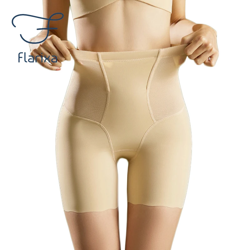 Flarixa Seamless Tummy Control Panties High Waist Shaping Underwear Women Postpartum Shapewear Breathable Buttocks Lift Boxers