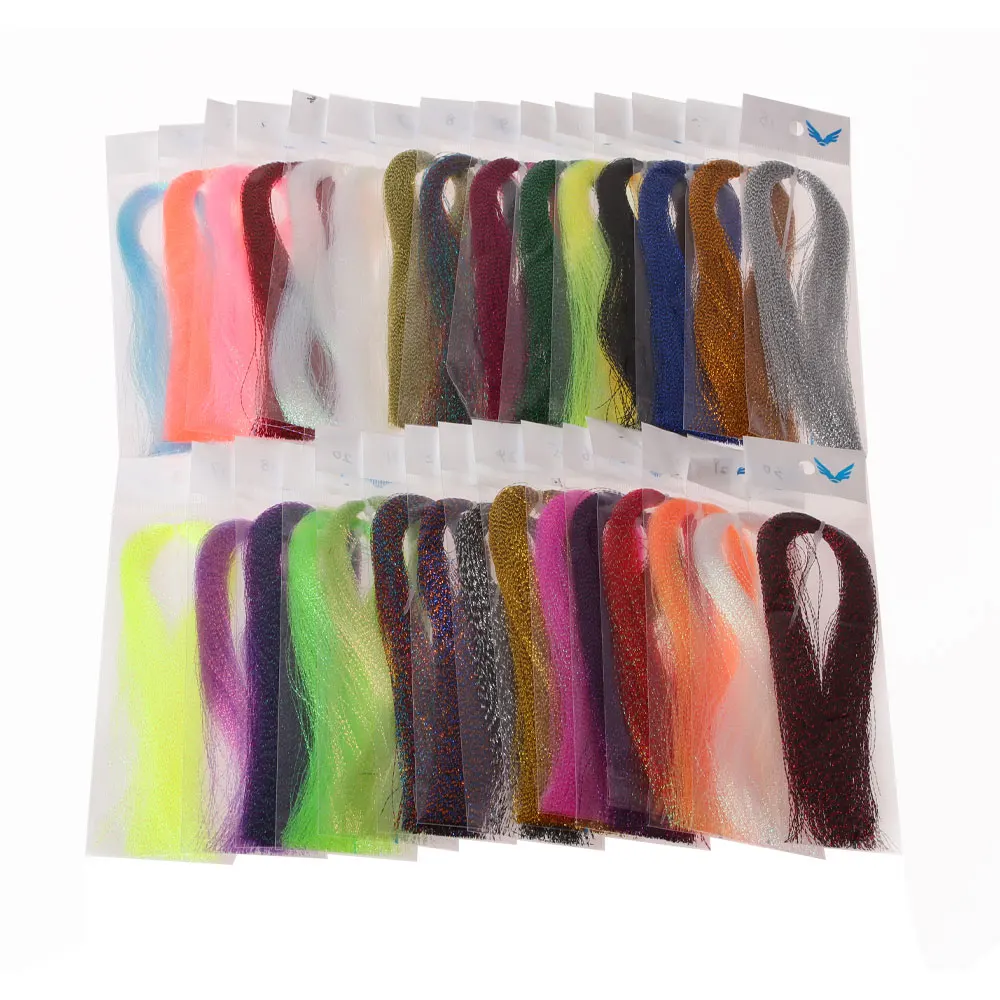 ICERIO 3er-Pack Gedrehtes Holographisches Flashabou Tinsel, Kristall-Flash-Tinsel für Assist-Jighaken, Sibiki-Rigs, Streamer-Fliegenbindematerial – Detail 8