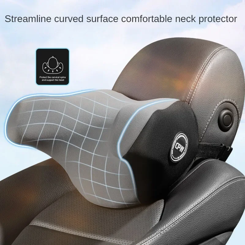 Car Memory Foam Headrest Travel Sleeping Cervical Massage Neck Pillow Universal Padded Car Pillow Car Interior Supplies